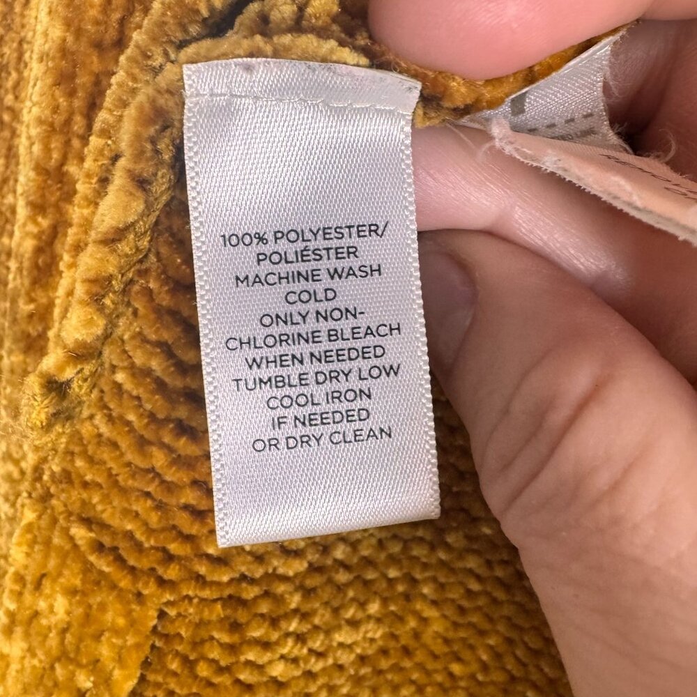 A0006 Loft Gold Mustard Yellow Chenille Long Cardigan XS - Picture 4 of 14